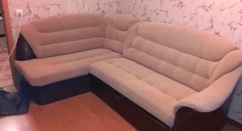 Перетяжка углового дивана. Бирюлёво Западное