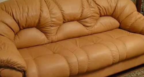 Перетяжка дивана кожей. Бирюлёво Западное